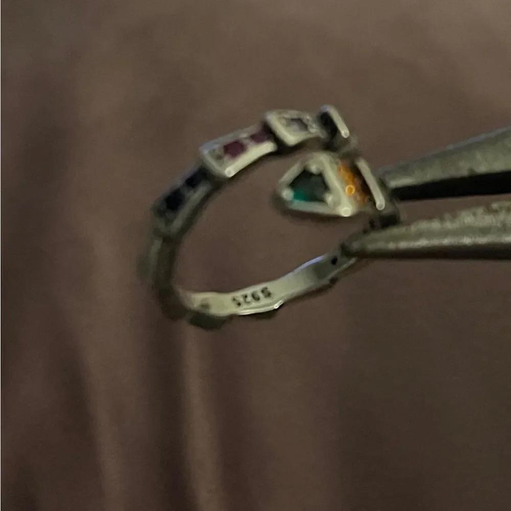 The Multi-Colored Serpent Ring in 925 silver